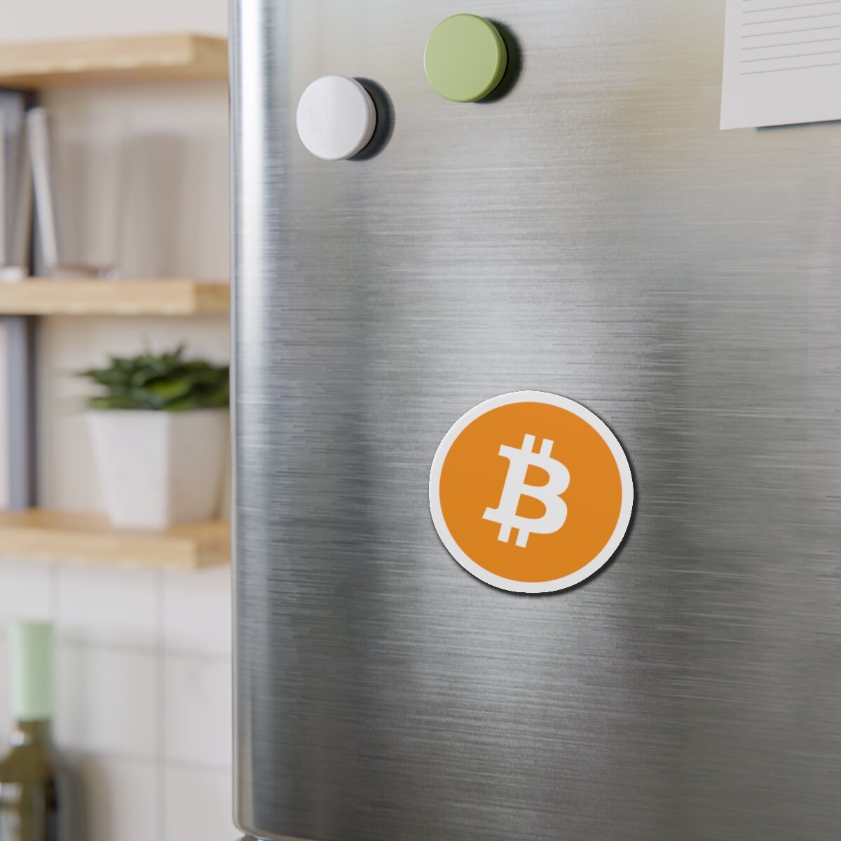 Bitcoin Logo Magnet: Crypto Enthusiast Decor - Vinyl, Durable - Etsy