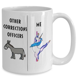 Funny corrections officer coffee mug, gift for corrections officer, unicorn other security guard me, gag gift, perfect for, unique gift