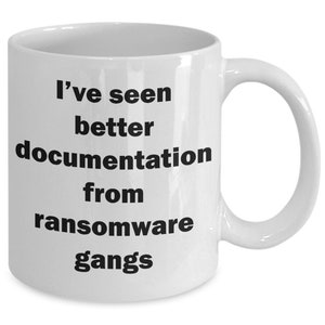 Taza de café de ciberseguridad, regalo divertido para ingeniero informático (apta para lavavajillas) imagen 2