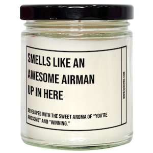 Funny Airman Candle, Smells Like An Awesome Airman, Gift For Airman, Airman Christmas, Adult Airman Humor, Gag Gift Airman, Airman,