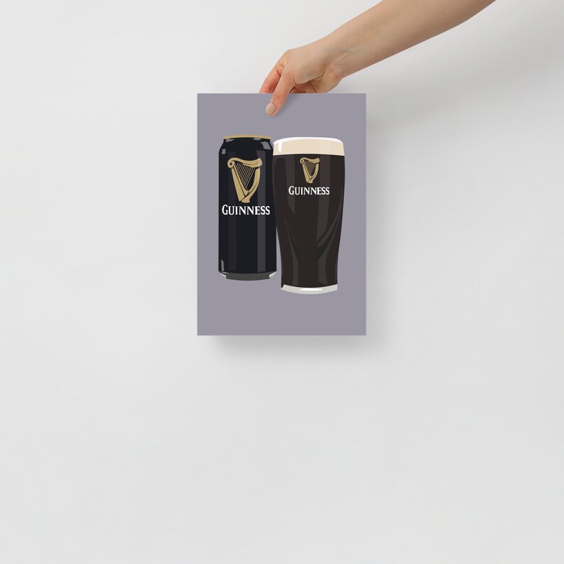 Guinness Poster Print | Irish Beer Wall Art | Retro Pub Decor | Home Bar Artwork | Matte Print