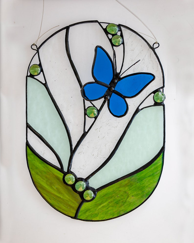 Butterfly Stained Glass / Leadlight Suncatcher Gift Home Etsy Australia