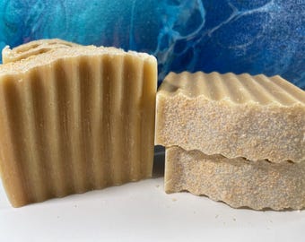 Unscented Milk & Honey Soap - Gentle Oatmeal Artisan Bath Bar for Sensitive Skin