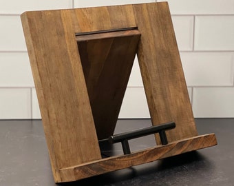 Cookbook Stand | Wood Cookbook Stand | iPad Stand | Cookbook Holder | Recipe Stand | iPad Holder | Kitchen Cookbook Stand | Kitchen Decor