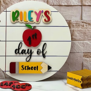 Personalizable Back to School Sign | First Day of School Sign | Name Plate School Sign for Photos | Photo Prop for Back to School