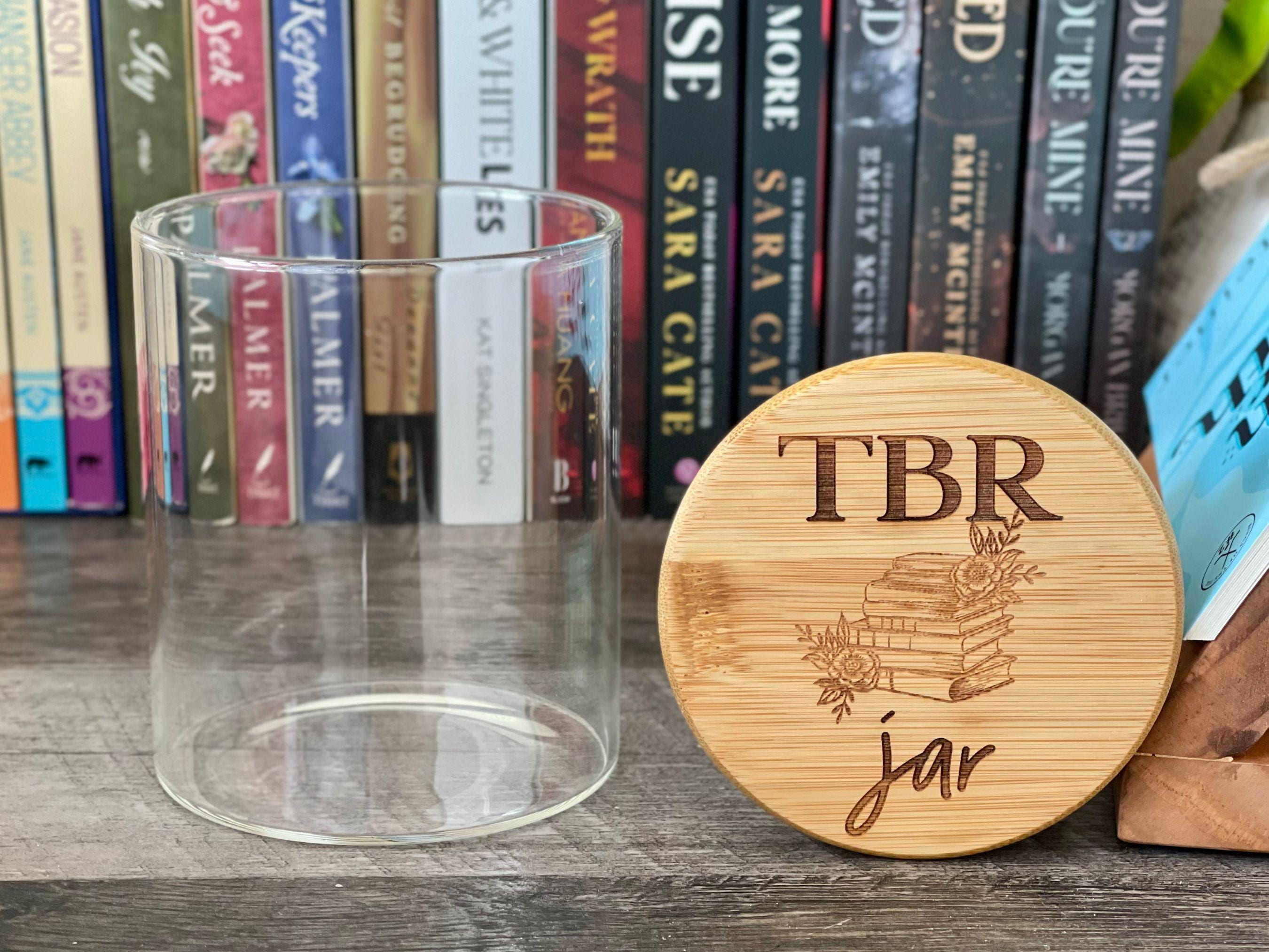 Engraved Bamboo Lid TBR Jar: Book Lover Gift