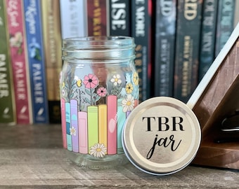 Pastel TBR Mason Jar: Book Lover Gift with Paper Slips