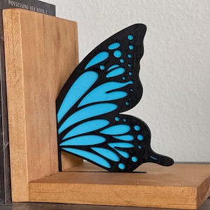 Swallowtail Butterfly Wing Wooden Bookends