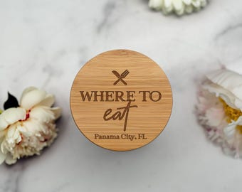 Custom Where to Eat Jar | Restaurant Tokens | Dining Out Tokens | Eating Out Token Jar | Ideas to Dine Out | Gift for Foodies | Where to Eat