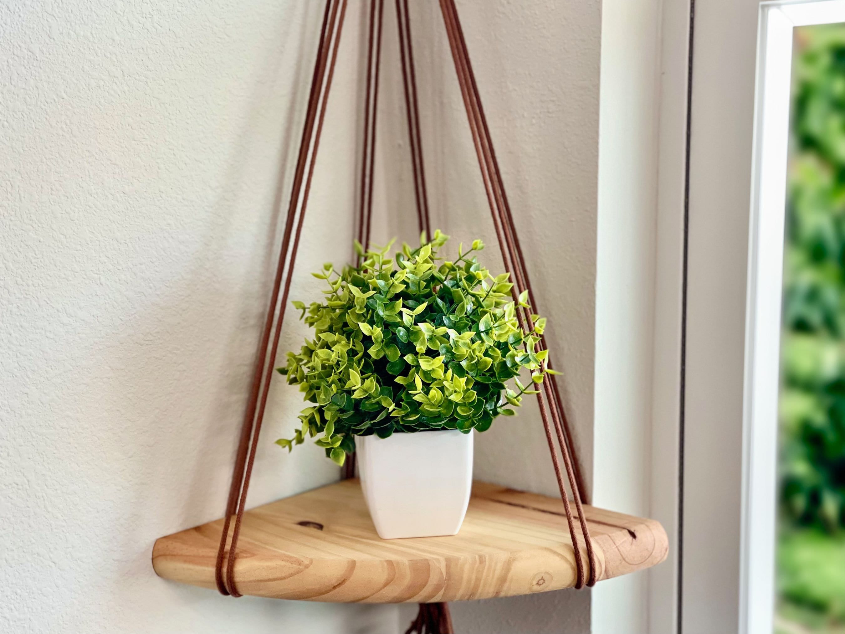 Corner Plant Hanger | Macrame Shelf | Plant Shelf | Plant Hanger | Macrame  Hanger | Succulent Shelf | Macrame Plant Hanger | Mini Pot Shelf - Etsy