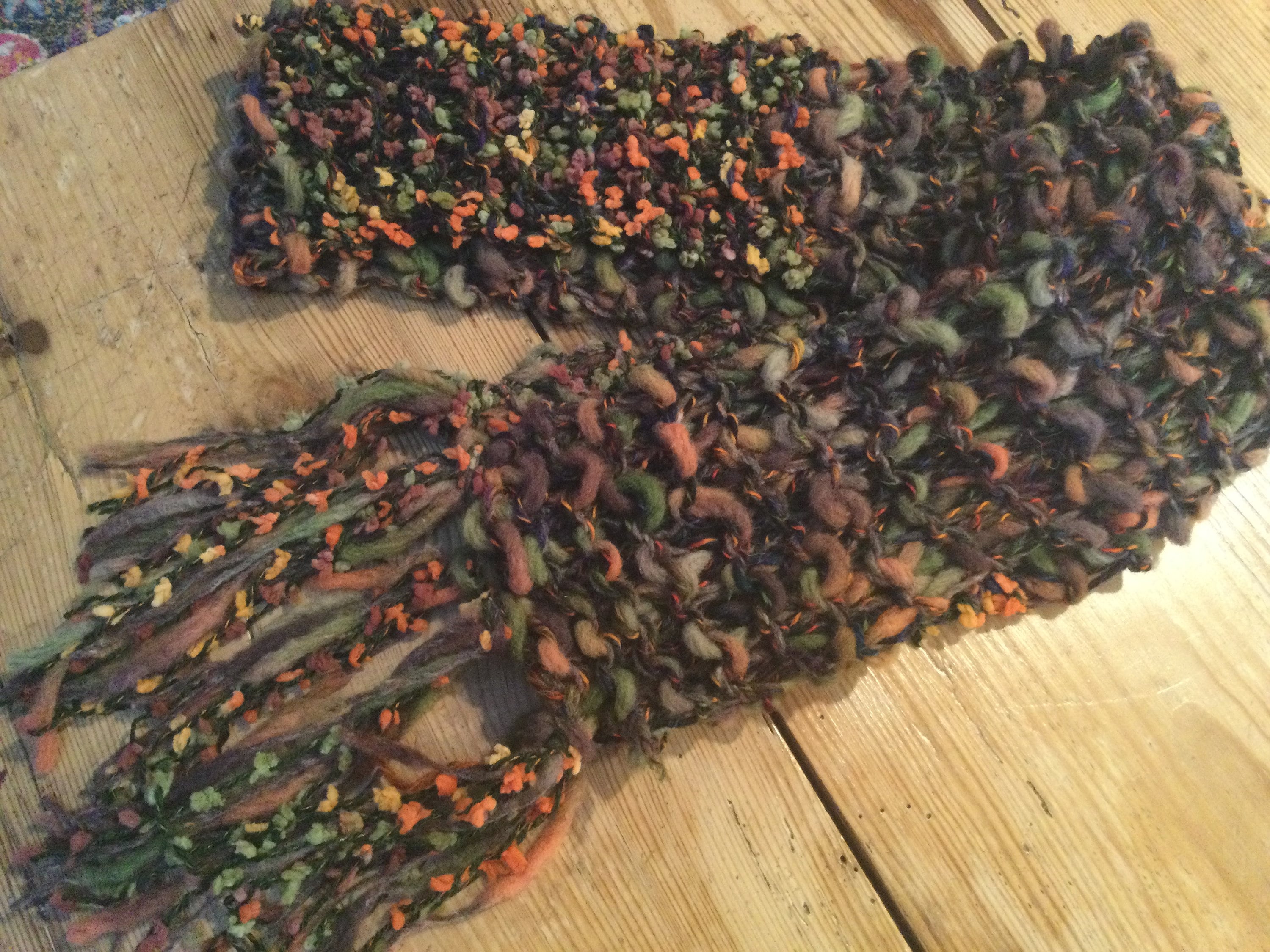 Hand Knit Multi Colored Squishy Soft Scarf - Etsy