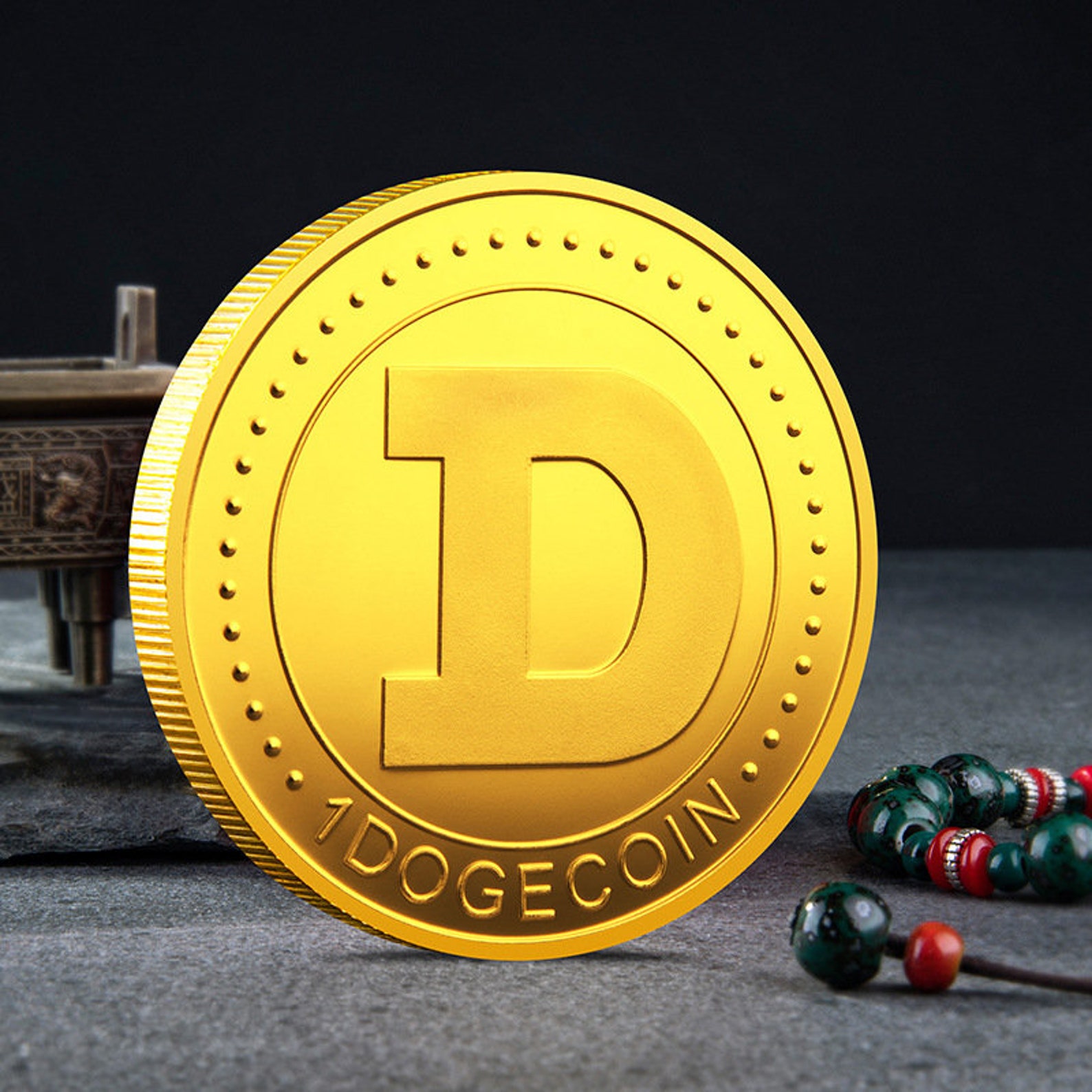 Dogecoin Coin Souvenir Gold Dogecoin Collection Holiday Etsy