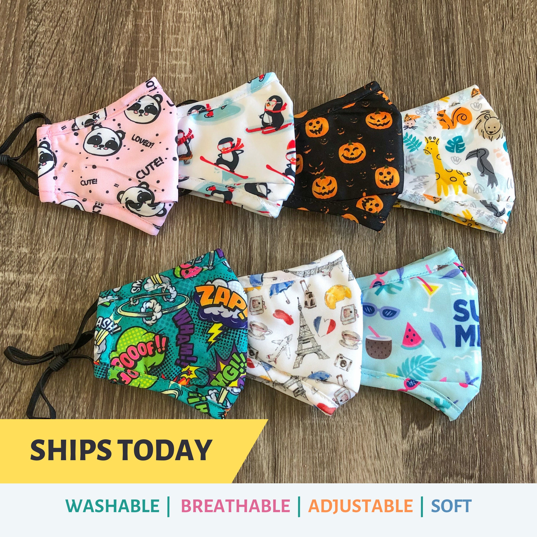 Zoo Kids Face Mask with Filter, Cute Animal Face Mask for Kids, Presc…