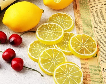 Details about / 6-12Pcs Artificial Lemon Fake Imitation Fruit Theater Prop Staging Home Decor US