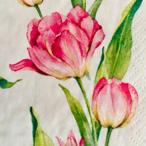 Guardanapos com motivos florais, flores de primavera, guardanapos de flores românticas, 33x33