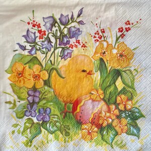 Papierserviette 33x33, 3-lagig mit Blumenmotiven, Dorffeld, Decoupage, Kunsthandwerk