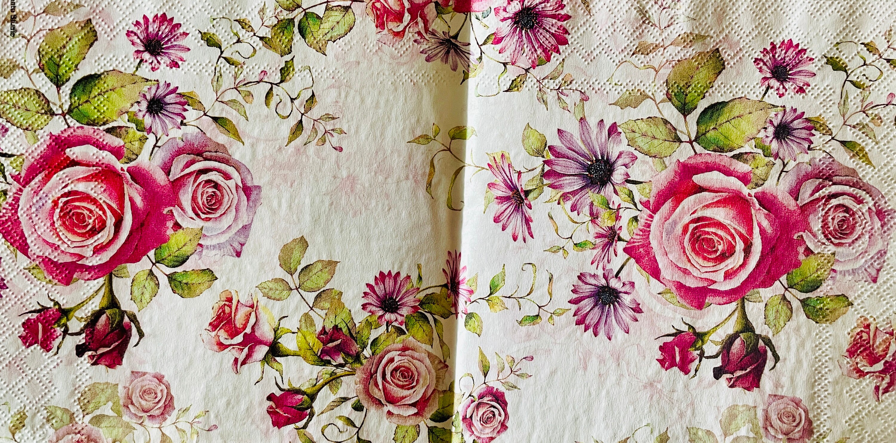Decoupage Paper Napkins/ Vintage Pink Floral/cocktail Napkins