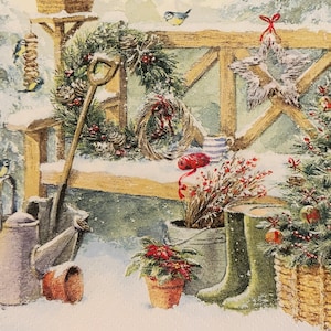 Decoupage Winter Gardening Napkin/Paper napkin/ paper napkins/ 33x33/3ply