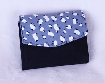 Mini Necessary Clutch Wallet - Black & sheep
