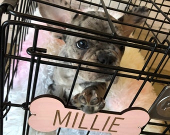 Crate Tag with Rings Taylor Matching Dog Crate Set Crate Tag Bowl Labels Crate Tag and Additional Matching Products Zipper Pull