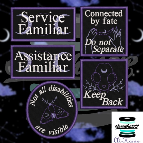 Pretty Witchy Patched DIY Digitizing for Home Embroidery 4x4 Hoops Spooky Halloween