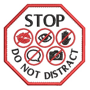 3.75" Stop Sign Icons Patch for Service Dogs