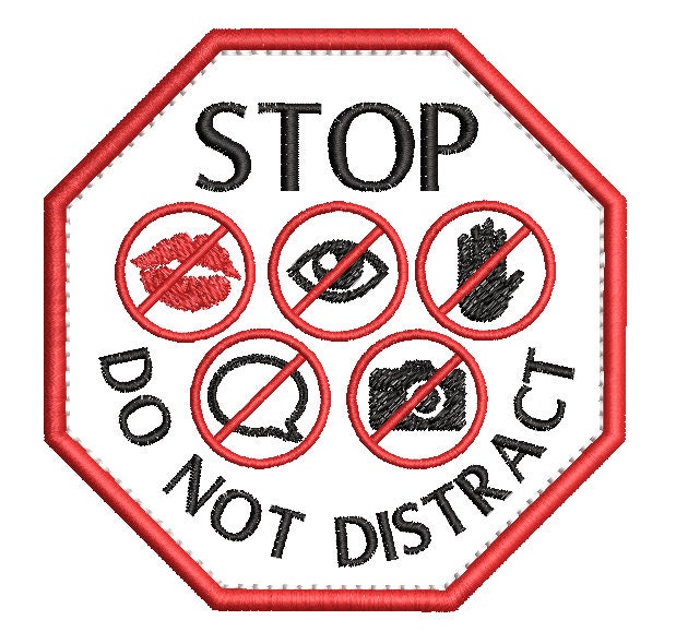 3.75" Stop Sign Icons Patch for Service Dogs