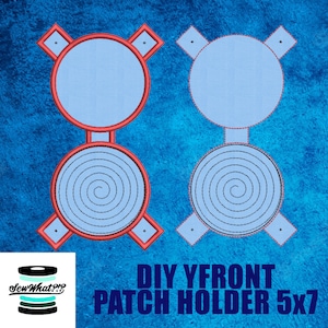 DIY Y-Front Patch Holder Blank Border Machine Embroidery Digitizing Files for 5x7 Hoop Service Dog Assistance Dog