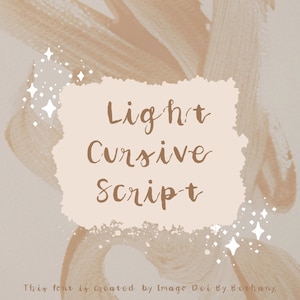 Light Cursive Script- Handwritten font- Digital Download