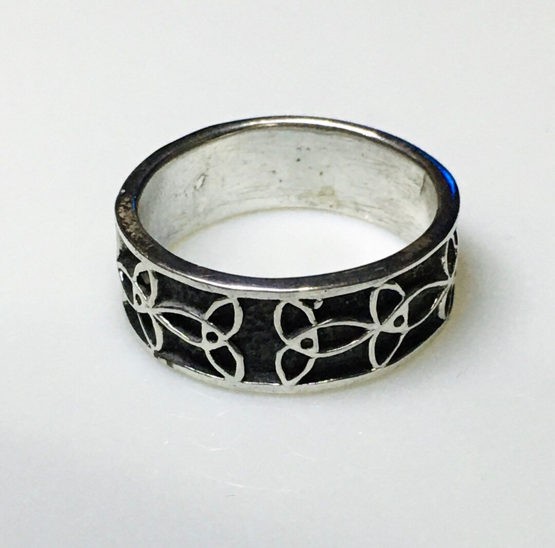 Celtic Knot Band Trinity Sterling Silver Ring .925 Vintage ...