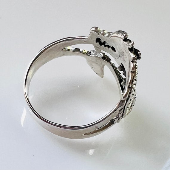Vintage Dragon Sterling Silver Ring - Men's Size … - image 4
