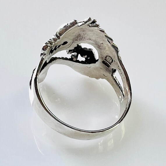 Vintage Dragon Sterling Silver Ring - Men's Size … - image 5