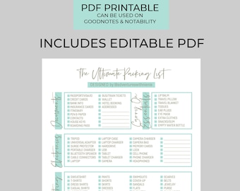 packing list etsy