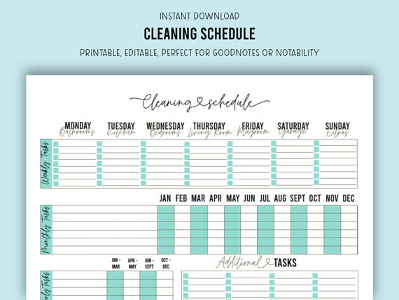 cleaning charts templates