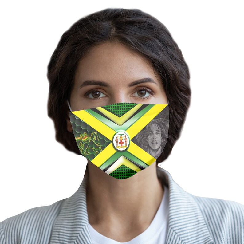 Jamaica Face Mask Jamaican Fashion & Style Face Mask Etsy