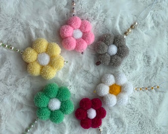 Unique Car Accessories, Car Charm, Car Accessories for Women, Flower Slice Car Charm, Rear View Mirror Hanging, Boho decor, Spring decor