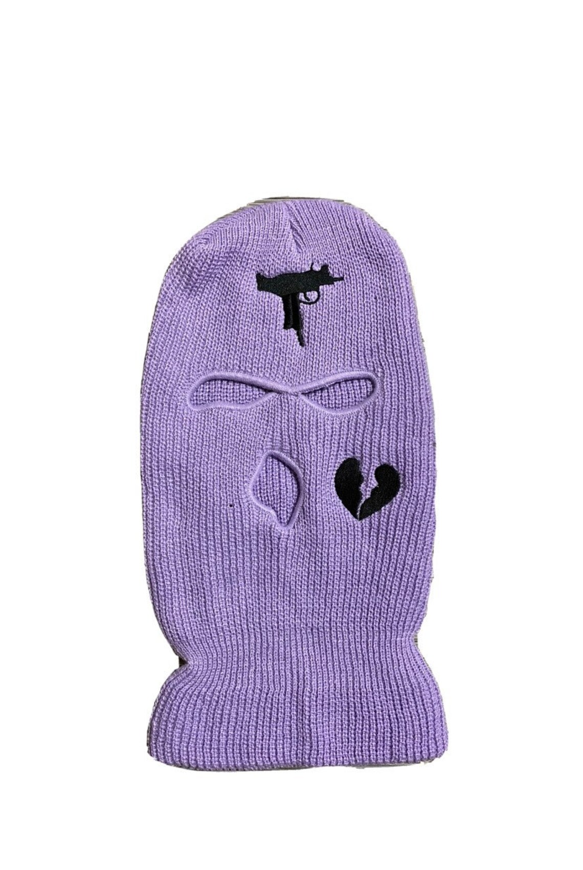 Ski Mask Purple With Black Logo Etsy