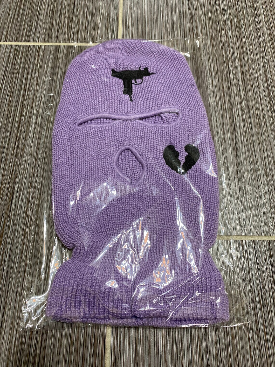 Ski Mask Purple With Black Logo Etsy