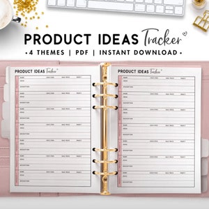 Product Idea Tracker, Product Idea Planner Template, Printable Planner, Idea Planner, Product Planner,  Digital Download