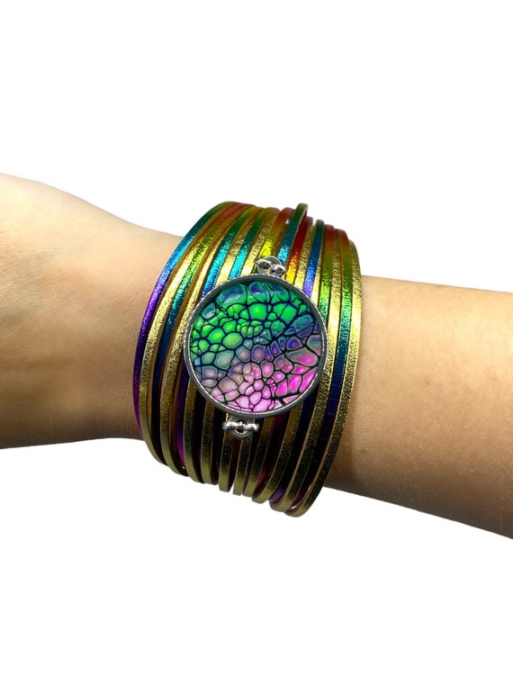 Rainbow on sale cuff bracelet