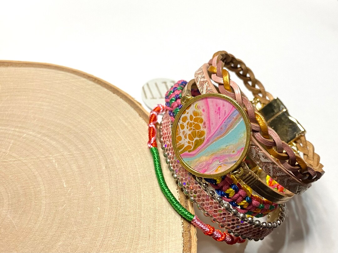 •DOTTED STRAND• brass cuff bracelet