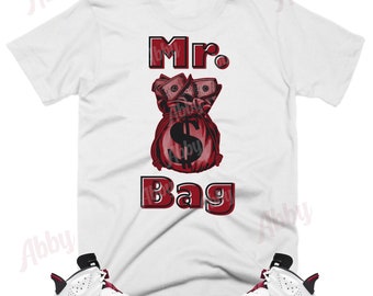 Camiseta con zapatillas Air Jordan Retro 6 Carmine de Mr. Bag, camiseta Carmine 6s, camiseta Retro 6 Carmine, camiseta Retro 6