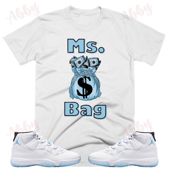 Ms Bag Shirt to Match Jordan 11 Legend Blue, Retro 11 Legend Blue