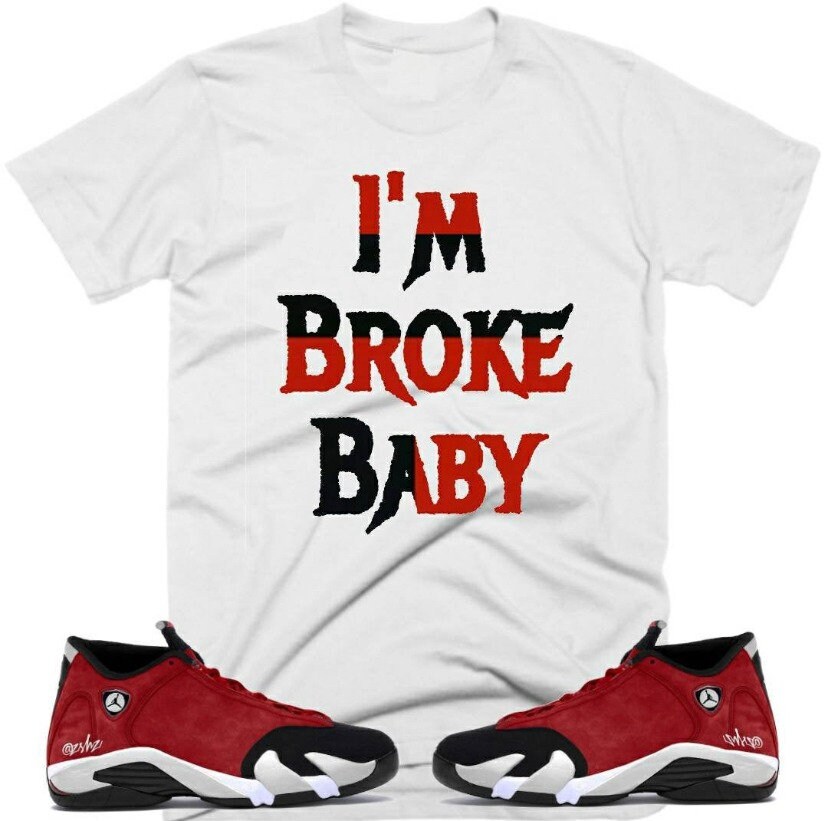 Im Broke Baby Sneaker Tee Retro 14 Low 