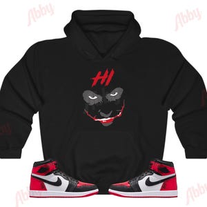 Joker Hoodie to Match Jordan 1 Ruby, Retro 1 Ruby Hoodie, Ruby 1s Sneaker Hoodie