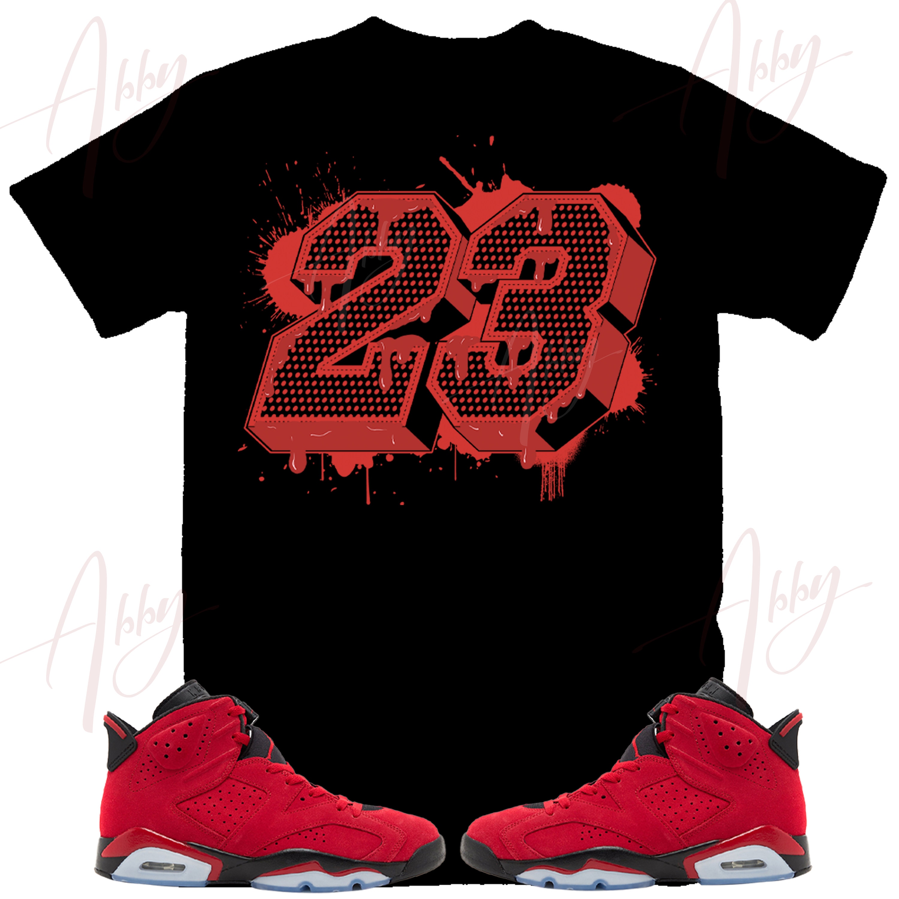 Jordan retro 6 red and black sale