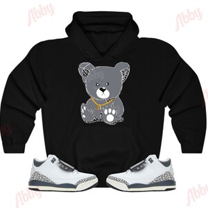 Teddy Bear Hoodie to Match Jordan Retro 3 Hide N Seek Retro 3 Hide N Seek Hoodie Hide N Seek Sneaker Hoodie Etsy