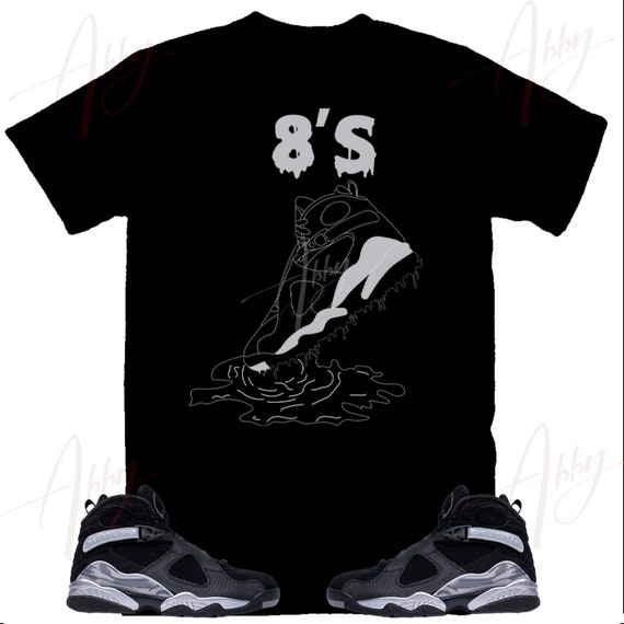 トップス run Shoe Dripping Shirt to Match Jordan 8 Winterized, Retro 8