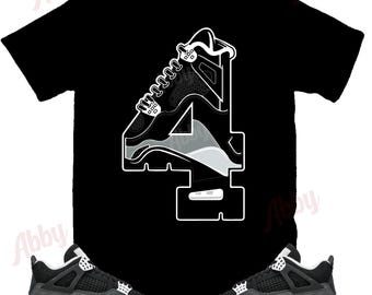 Number 4 Shirt to Match Jordan 4 Fear, Retro 4 Fear Shirt, Fear Sneaker Tee