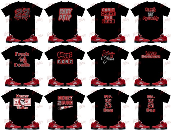 Raging Bull 5s shirts, Toro Bravo 5s sneaker tees